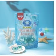 Canlo "4D Gummi Mermaid Jewels" seashell-shaped gummies with glittering jellies! Deep sea melon soda flavor