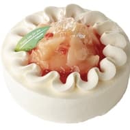 8月 シャトレーゼ デコレーションケーキ「山梨県産白桃のデコレーション」白桃のみずみずしく優しい甘さ