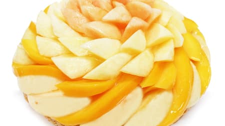 Cafe COMSA "Momo Fair" Vol. 2 "Peach and Mango Cake" and "Peach and Grape Cake" - Fresh and sweet fruits together.