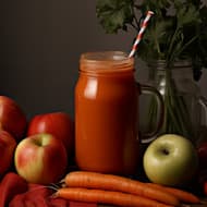Recipe] Easy "Red Smoothie" by simply cutting and adding carrots, apples, cherry tomatoes, red bell peppers, etc.