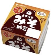 KINOTSUZUKU Umamau Miso Natto 3P" is a new addictive miso-flavored flavor! The package has "Kuma Miso-san" on it!