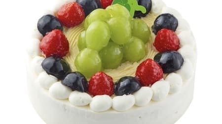 September】Chateraise Decoration Cake "Yamanashi Grapes Decoration" Limited Time Offer "Respect-for-Senior-Citizens Day: Thank You Decoration of Yamanashi Grapes" also available
