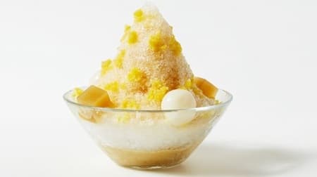 Chestnut ice" at Toraya Karyo, a confectionery of "chestnuts" such as Toraya's "Chestnut Goyomi", is a shaved ice only available now with rich flavor!