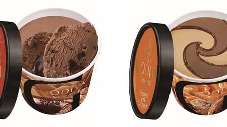 Godiva Cup Ice Cream "Fondant Chocolat" and "Caramel Salé" seasonal flavors!