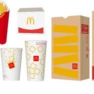 McDonald's "to-go bags" and "drink cups" are redesigned for the first time in six years! Pop and colorful colors inspired by the menu