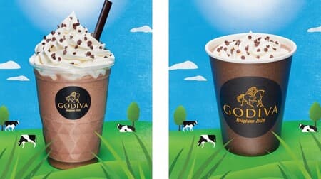 Godiva "Chocolixer Milk Chocolate - Kiri Creamy Portion" and "Hot Chocolixer Milk Chocolate - Kiri Creamy Portion".