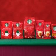 Starbucks Holiday Season Blend" and "Toffee Nut Latte" winter limited coffee!