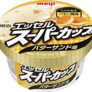 「明治 エッセル スーパーカップ バターサンド味」2024年1月8日発売！コクのあるバター風味アイスに塩味がアクセントのクッキー入り