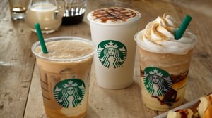 Starbucks, new autumn works are caramel--caramel milk x espresso, bitter frappe, etc.
