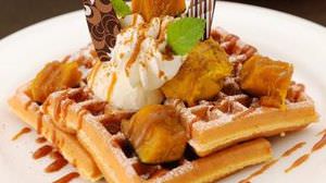 Crispy, fluffy ... Halloween-only waffles with "caramel and pumpkin" on the mother leaf