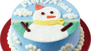 "Christmas ice cream cake" with the image of "Snowman" by Ben & Jerry's