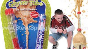 Mentos Geyser Tube, a dedicated tool for the "Mentos Cola" Mentos Geyser injection experiment, now on sale at an international retail site.