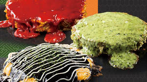 歌舞伎カラーのお好み焼き！道とん堀に赤・緑・黒のソースの「歌舞伎玉」