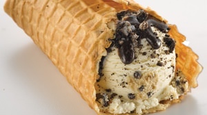 "Ice cream burrito" for Ben & Jerry's--Rin with a waffle of cool ice cream!
