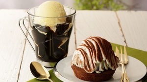 Cool "Chocolat Banana Mont Blanc" at Cafe de Clie--Also popular "Coffee Jelly" every year!