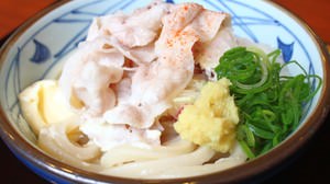 The refreshing cold udon "pork maribukkake" of pork shabu-shabu and vegetable marinade is from Marugame Seimen--I tried it a little earlier!