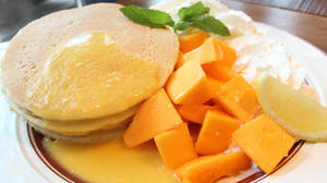 Captivate papaya with Eggs'n Things! Enjoy the summer menu of pancakes and "mahi mahi" x papaya