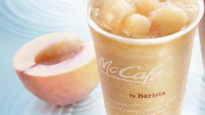 It looks like a parfait with plenty of flesh! "Peach smoothie" at McCafé