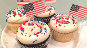 American cupcake "Independence Day Cupcake" celebrating Independence Day from Magnolia Bakery