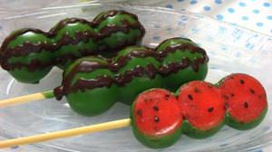 "Watermelon dumplings" that look and taste real- "Chocolate squid taste" from Maruhachi Confectionery!