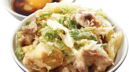 割り下＆卵で食べる「すきやき風 牛かき揚げ」--天ぷら専門店・あきば新橋店で期間限定