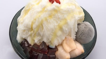 Harajuku Ice Monster with New Autumn "Apricot Kernel Shaved Ice"-Black Sesame Ice & Lychee