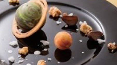 “惑星”をイメージしたモンブラン、ホテル阪急インターナショナルから--ロマンチックな宇宙空間をひと皿に
