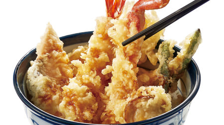 てんや史上初！“海の幸”5種の「蟹・ほたて天丼」--恒例の「年越し天ぷら」も予約受付中