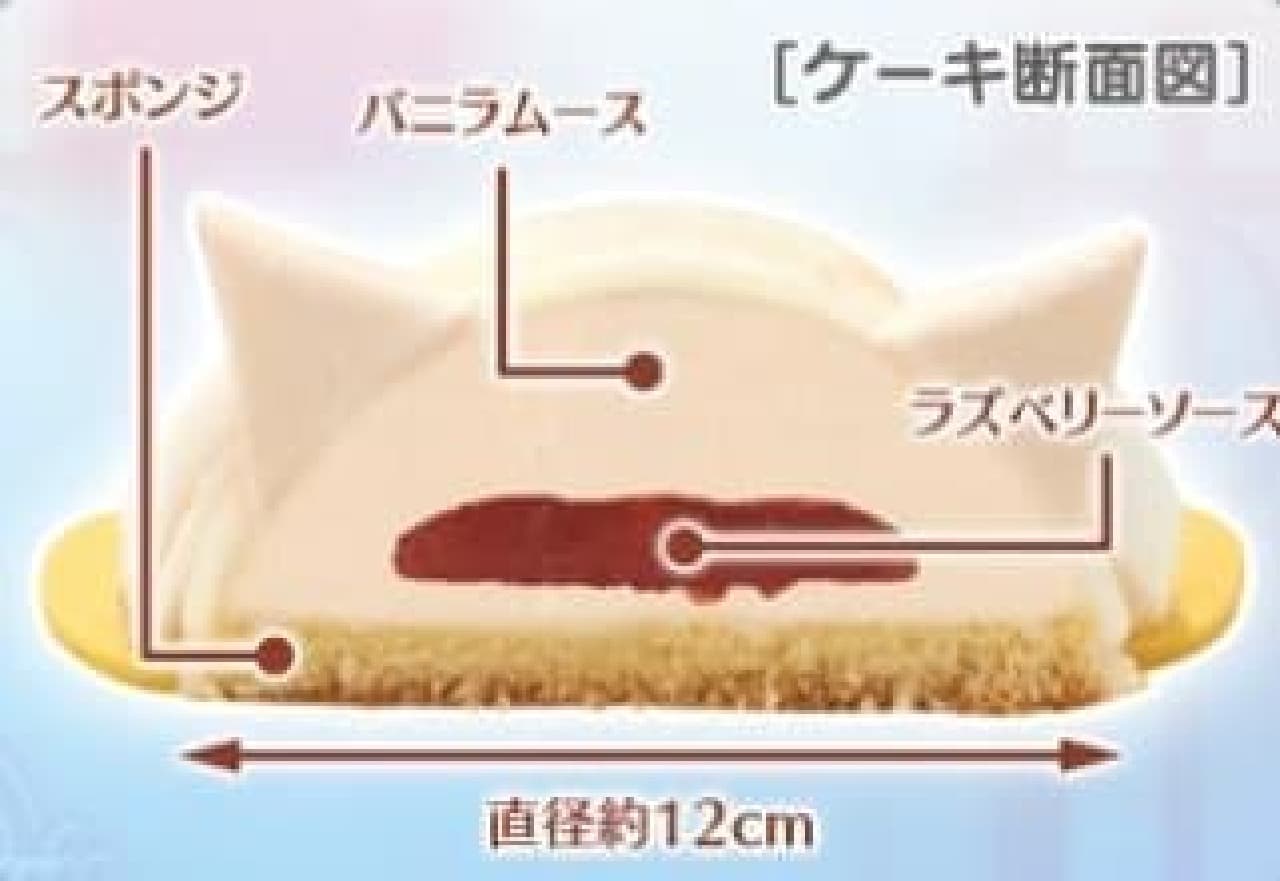 Cake cross section. How is the harmony of vanilla and raspberry !?