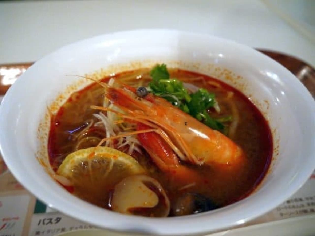 Tom Yum Kung noodles. The spiciness is also quite good.
