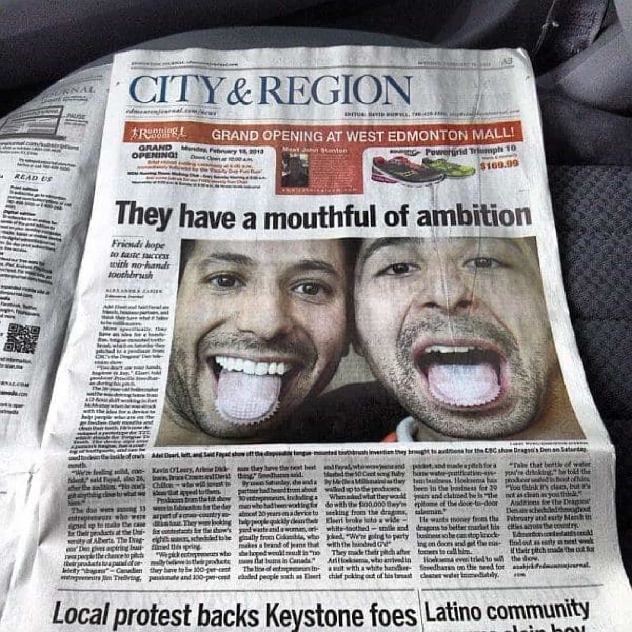 Adel Elseri (left photo) and Said Fayad (right photo) featured in a local newspaper