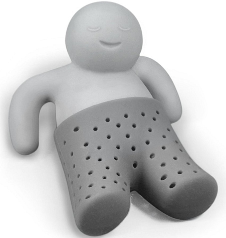 "Mister Tea Infuser" close-up: Tea is leaking from the pants