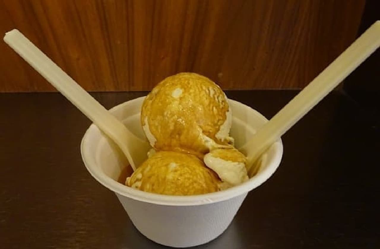 アイスクリームにエスプレッソをかけたデザート「アフォガトー」　　アイスクリーム単体でもおいしいものでした