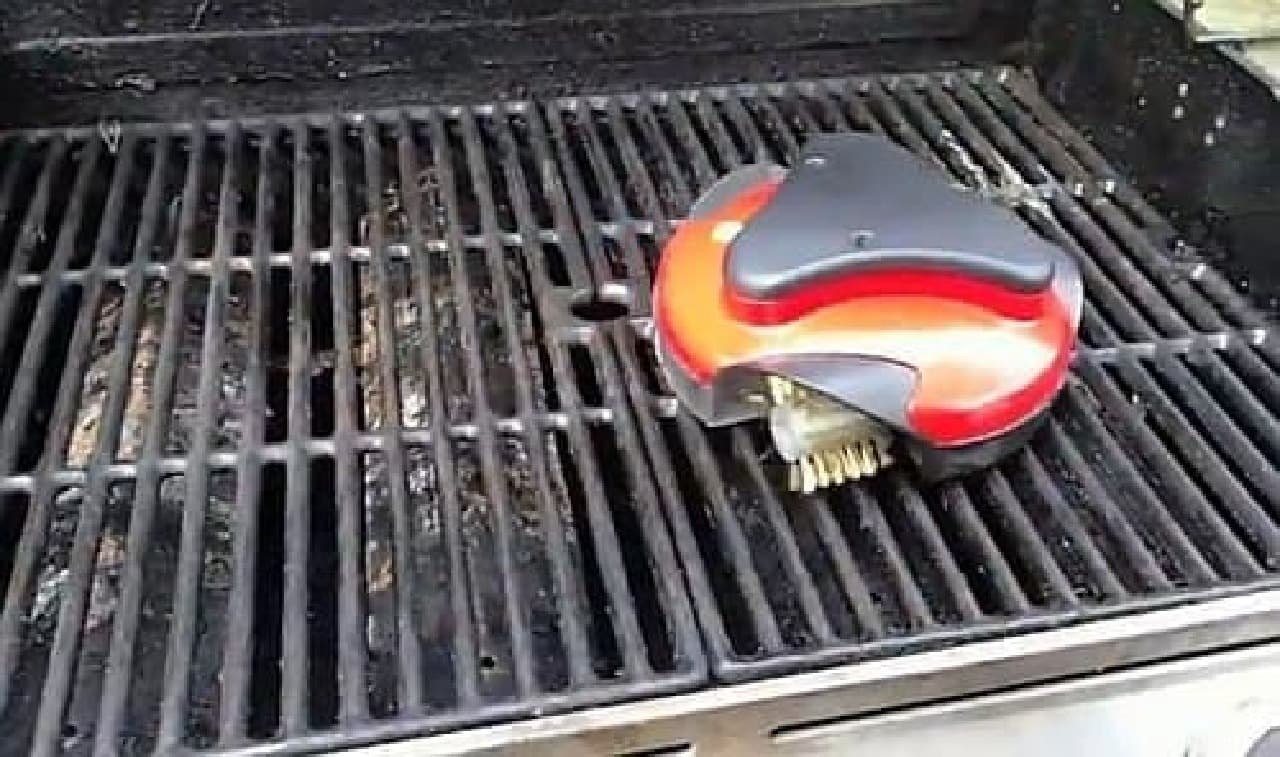 Grillbot will then run around on the grill and automatically clean it for you.