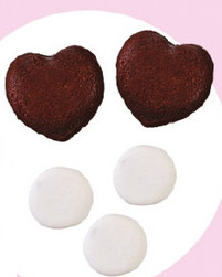 Chocolat madeleine (top), chocolate marshmallow (bottom)