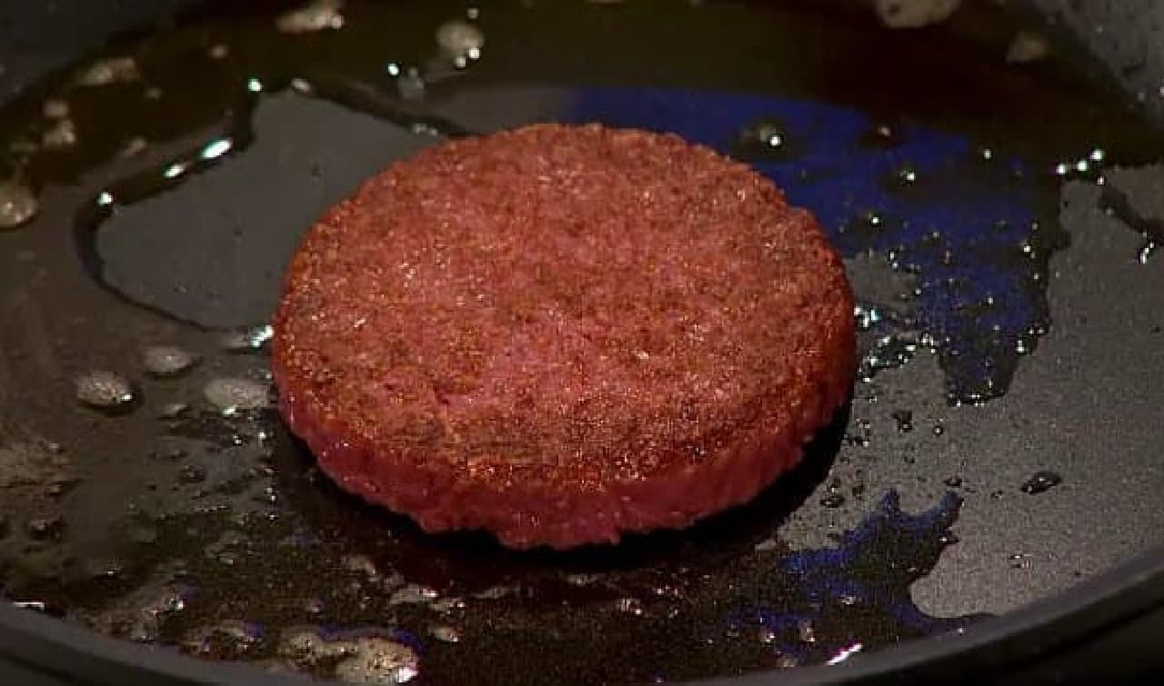 This is the hamburger patty that was tasted this time