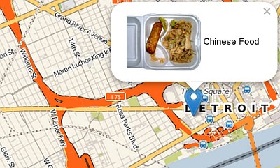LeftoverSwap では、料理の写真と説明、利用者の位置を公開できる