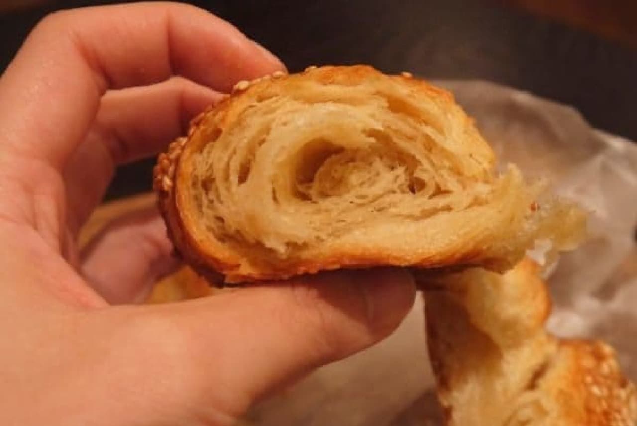 The outside is crispy and the inside is chewy. After all freshly baked is the best!