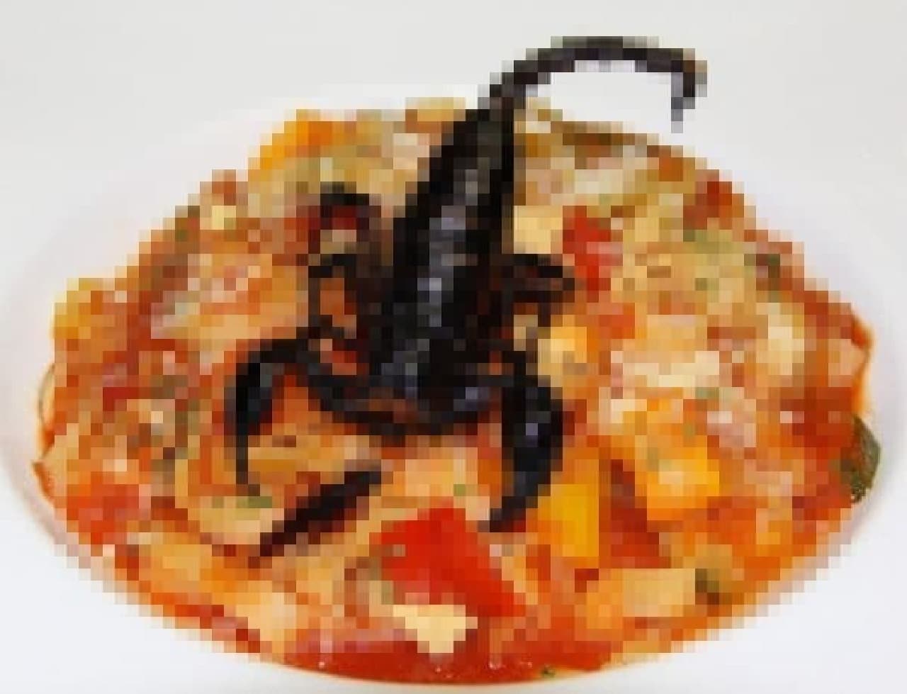 Pasta with scorpions ...! (Mosaic processing is applied)