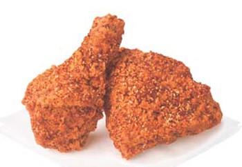 Dry chicken with plenty of spices