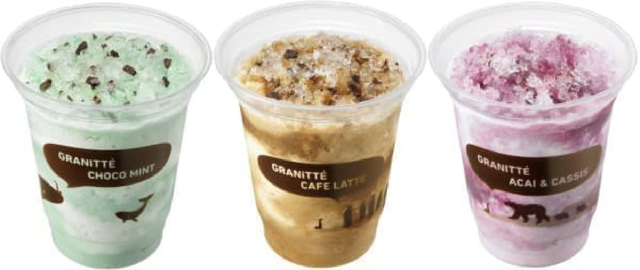 "Granite", a frozen drink that "drinks" with milk