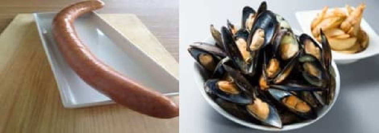 Long sausages and mega-sized mussels to accompany beer