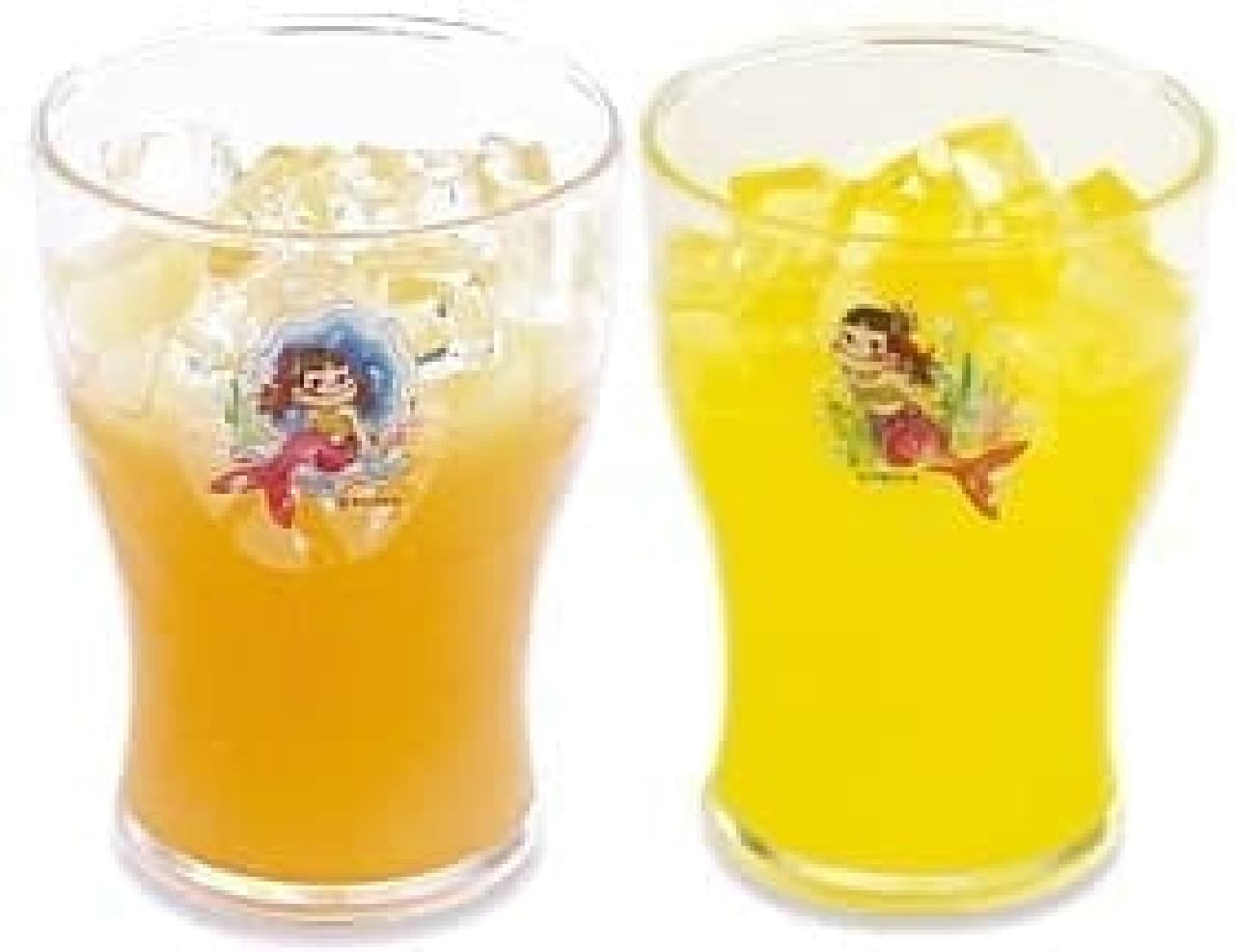"Peco Aqua Jelly" Peach (left), Citrus Fruit (right)