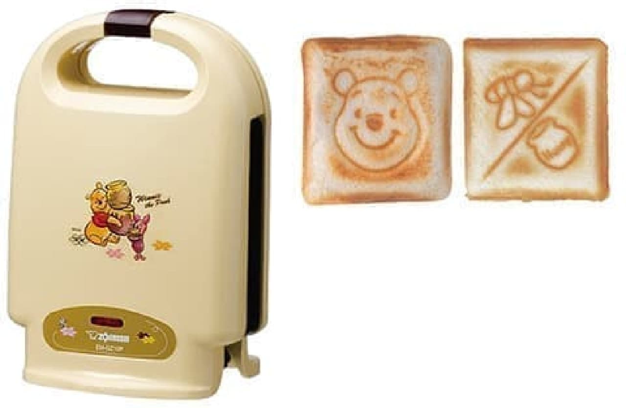 くまのプーさん”柄のトーストが焼けるオーブントースター、電気ケトル、ホットサンドメーカー発売！ [えん食べ]