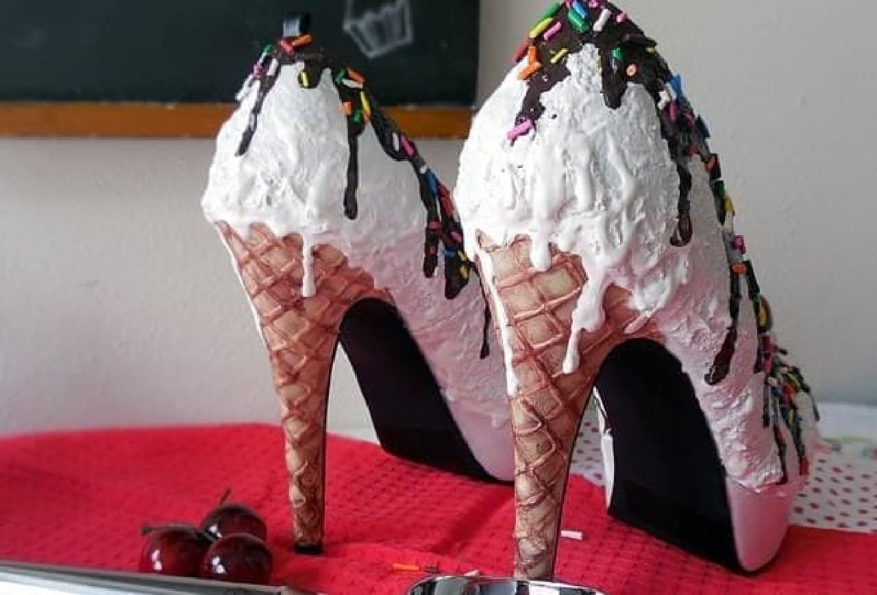 アイスクリームのたれ具合がリアル　　（出典：Shoe Bakery）