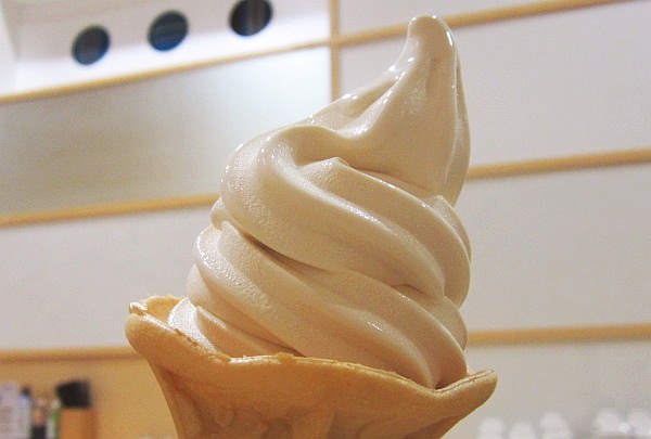When I combined the soft serve ice cream and soy sauce ... it tasted like yogurt!