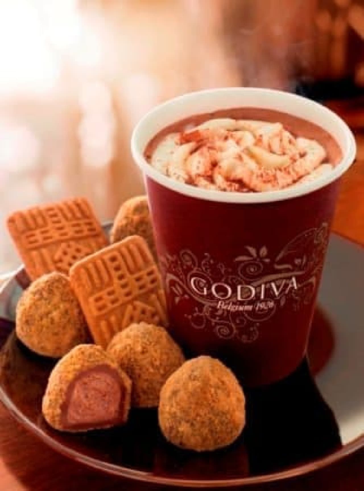 Hot chocolate drink with a gentle scent of spices
