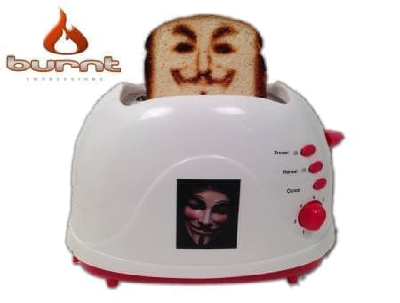 Toaster available in blue, red, yellow, green, and powder (light blue)