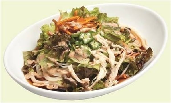 "Kokuuma Salad Udon" with plenty of dietary fiber