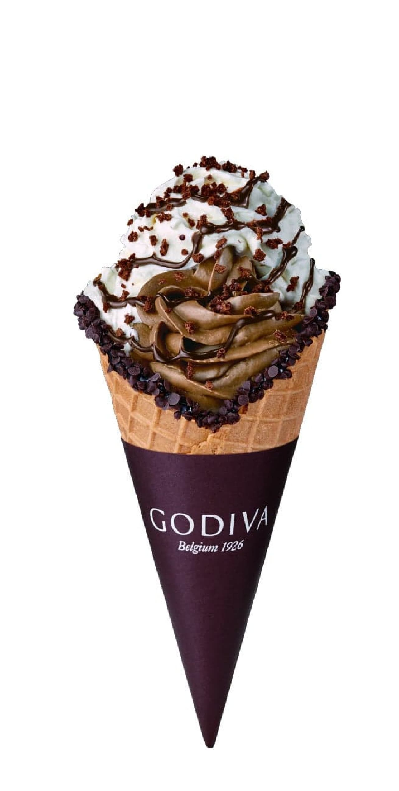 ゴディバから通常サイズの約1.6倍ボリュームのチョコレートソフトクリーム「メガパフェ チョコレート」が4月26日に期間限定で新登場 画像2